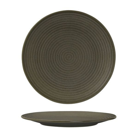 90371 Zuma Bluestone Dinnerware Collection Round Ribbed Coupe Plate 265mm