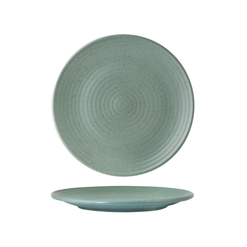 90470 Zuma Mint Dinnerware Collection Round Ribbed Coupe Plate 210mm