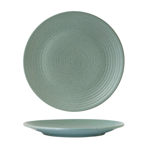 90471 Zuma Mint Dinnerware Collection Round Ribbed Coupe Plate 265mm