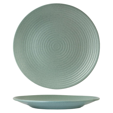 90473 Zuma Mint Dinnerware Collection Round Ribbed Coupe Plate 310mm