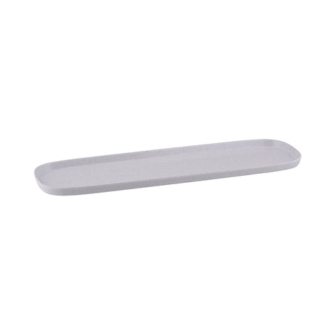 916681-W Ryner Melamine Stone White Rectangular Gastronorm Dishes 2/4 Size Rectangular Dish 530x162x20mm CH May Catering Supplies
