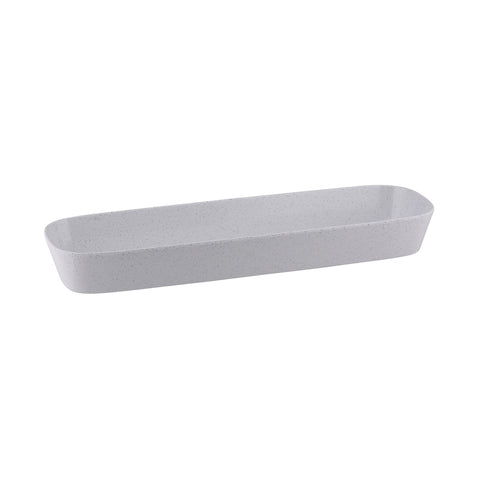 916682-W Ryner Melamine Stone White Rectangular Gastronorm Dishes 2/4 Size Rectangular Dish 530x162x65mm / 3.75Lt CH May Catering Supplies