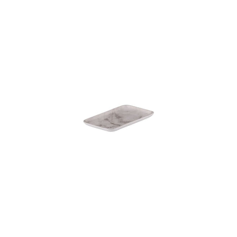 91742-C Ryner Melamine Display Serve White Marble Rectangular Coupe Platter 205x140mm 