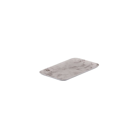 91744-C Ryner Melamine Display Serve White Marble Rectangular Coupe Platter 290x200mm 