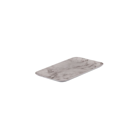 91746-C Ryner Melamine Display Serve White Marble Rectangular Coupe Platter 330x230mm 