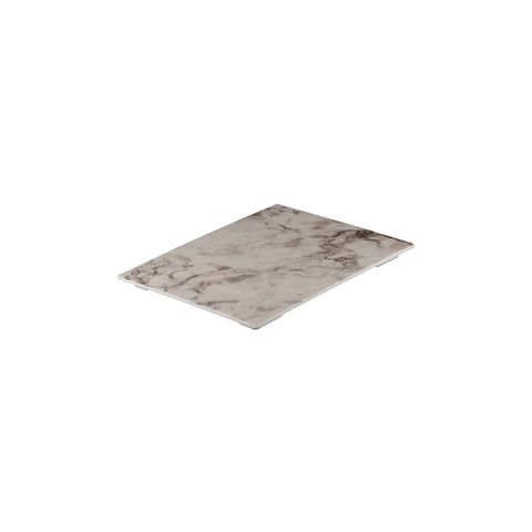 91771 Ryner Melamine Display Serve White Marble Rectangular Platter 325x265mm 