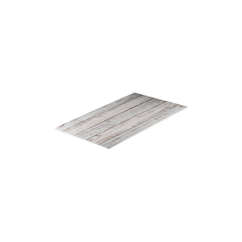 91870 Ryner Melamine Display Serve White Wash Rectangular Platter 325x175mm 