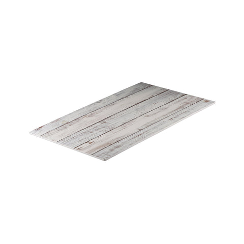 91872 Ryner Melamine Display Serve White Wash Rectangular Platter 530x160mm 