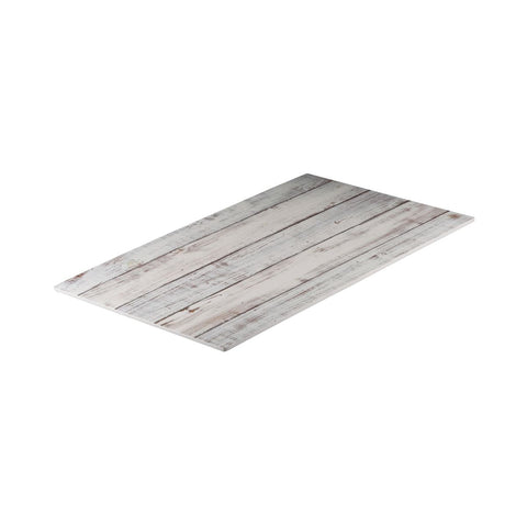 91873 Ryner Melamine Display Serve White Wash Rectangular Platter 530x325mm 
