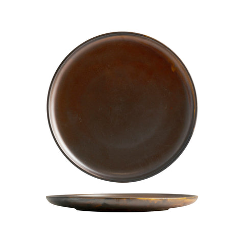 926610 Moda Porcelain Rust Dinnerware Collection Rust Round Plate 260mm