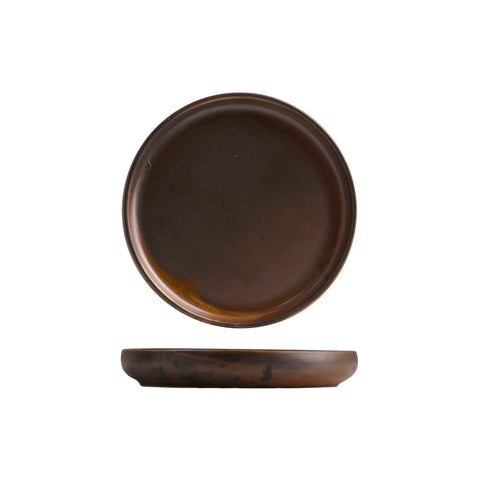 926619 Moda Porcelain Rust Dinnerware Collection Rust Stacka Plate 182mm