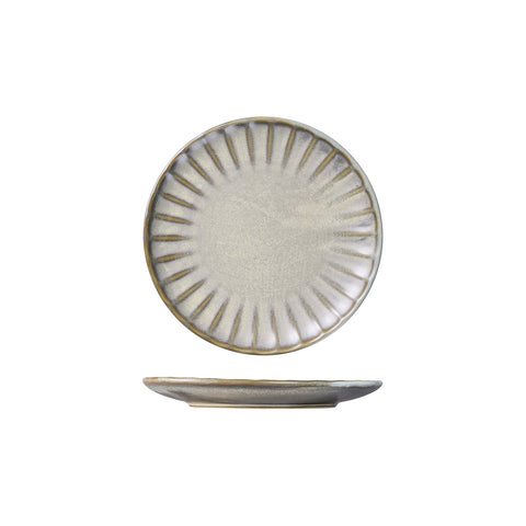 927061 Moda Porcelain Chic Scalloped Round Plate 205mm CH May Catering Supplies
