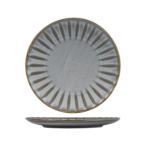 927062 Moda Porcelain Chic Scalloped Dinnerware Collection Chic Scalloped Round Plate 260mm
