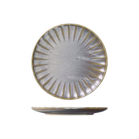927062 Moda Porcelain Chic Scalloped Round Plate 260mm CH May Catering Supplies