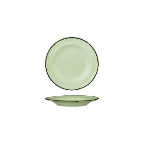 94106-GG Luzerne TinTin Green Green Dinnerware Collection TinTin Green Green Round Plate - Wide Rim 170mm