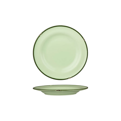 94108-GG Luzerne TinTin Green Green Dinnerware Collection TinTin Green Green Round Plate - Wide Rim 210mm