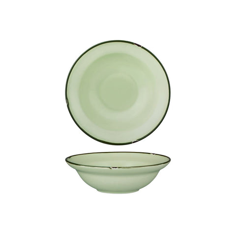 94127-GG Luzerne TinTin Green Green Dinnerware Collection TinTin Green Green Round Deep Plate / Bowl 190mm/380ml