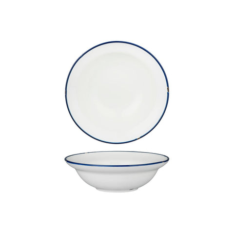 94127-WN Luzerne TinTin White Navy Dinnerware Collection TinTin White Navy Round Deep Plate / Bowl 190mm/380ml
