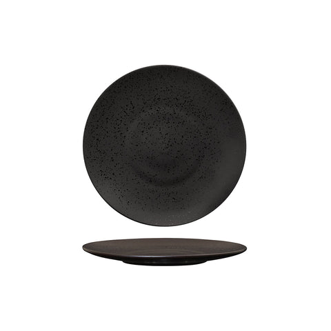 94408-LB Luzerne Lava Black Dinnerware Collection Lava Black Round Flate Coupe Plate 205mm