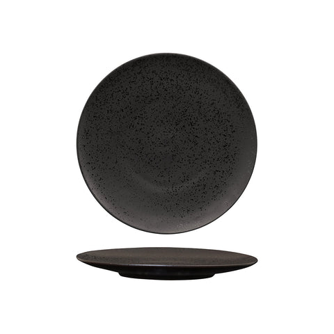 94409-LB Luzerne Lava Black Dinnerware Collection Lava Black Round Flate Coupe Plate 225mm