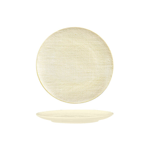 94508-RW Luzerne Linen Reactive White Dinnerware Collection Linen Reactive White Round Flat Coupe Plate 210mm