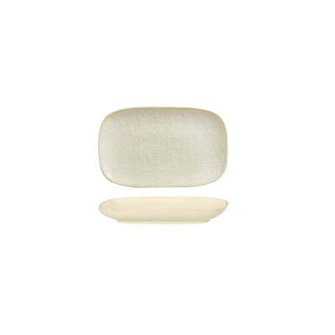 94521-RW Luzerne Linen Reactive White Dinnerware Collection Linen Reactive White Oblong Plate 175x110mm