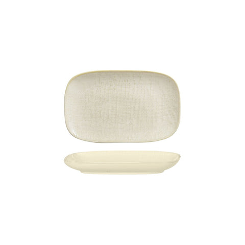 94522-RW Luzerne Linen Reactive White Dinnerware Collection Linen Reactive White Oblong Plate 215x135mm