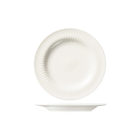 947721 Luzerne Cottage White Dinnerware Collection Cottage White Round Rim Plate 210mm