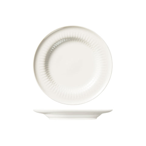 947723 Luzerne Cottage White Dinnerware Collection Cottage White Round Rim Plate 230mm