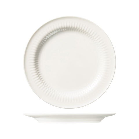 947727 Luzerne Cottage White Dinnerware Collection Cottage White Round Rim Plate 270mm