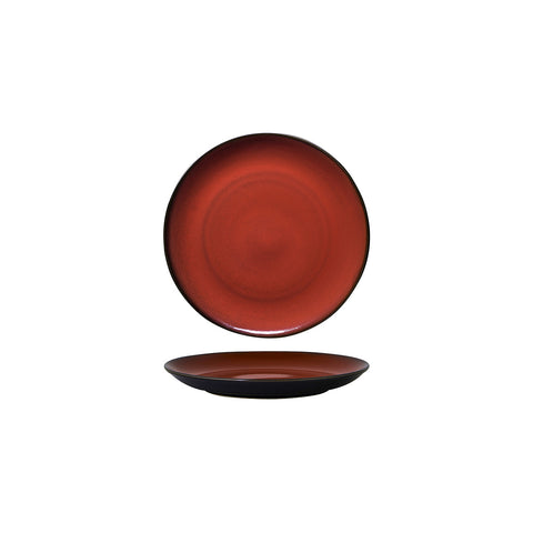 948802 Luzerne Rustic Crimson Dinnerware Collection Rustic Crimson Round Coupe Plate 180mm