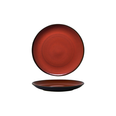 948803 Luzerne Rustic Crimson Dinnerware Collection Rustic Crimson Round Coupe Plate 215mm