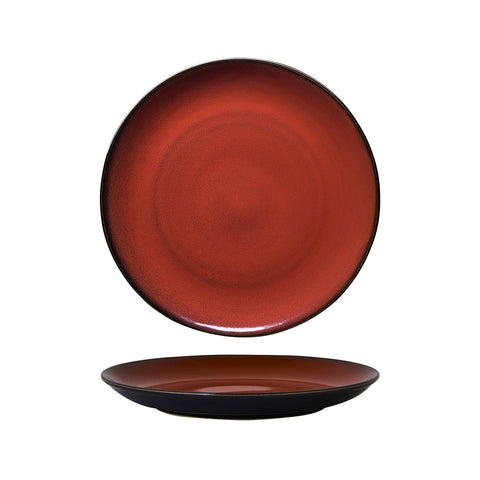 948804 Luzerne Rustic Crimson Dinnerware Collection Rustic Crimson Round Coupe Plate 265mm