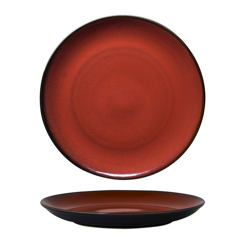 948805 Luzerne Rustic Crimson Dinnerware Collection Rustic Crimson Round Coupe Plate 310mm