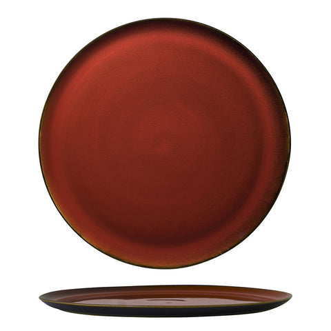 948812 Luzerne Rustic Crimson Dinnerware Collection Rustic Crimson Pizza Plate 320mm