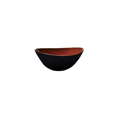948871 Luzerne Rustic Crimson Dinnerware Collection Rustic Crimson Oval Bowl 155x145x69mm/420ml