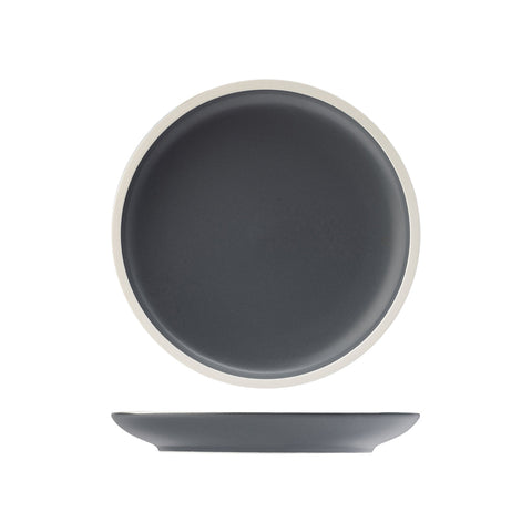 954008 Utopia Forma Charcoal Dinnerware Collection Round Plate 210x28mm