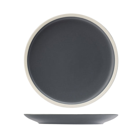 954009 Utopia Forma Charcoal Dinnerware Collection Round Plate 240x26mm