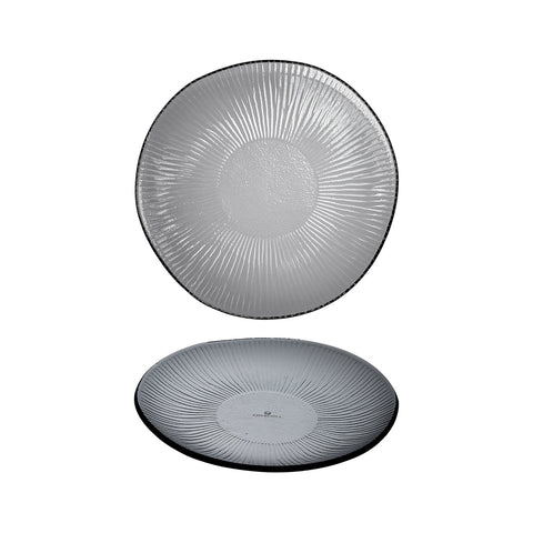 9909901 Churchill Bamboo Glass - Dusk Dinnerware Collection Organic Glass Plate 225mm