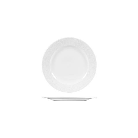 9932408 Churchill Isla White Dinnerware Collection Round Wide Rim Plate 210mm