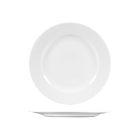 9932409 Churchill Isla White Dinnerware Collection Round Wide Rim Plate 230mm