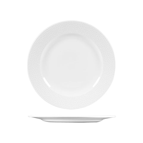 9932411 Churchill Isla White Dinnerware Collection Round Wide Rim Plate 276mm