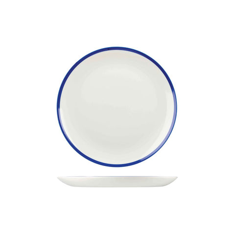 9955122 Churchill Retro Blue Dinnerware Collection Round Coupe Plate 217mm