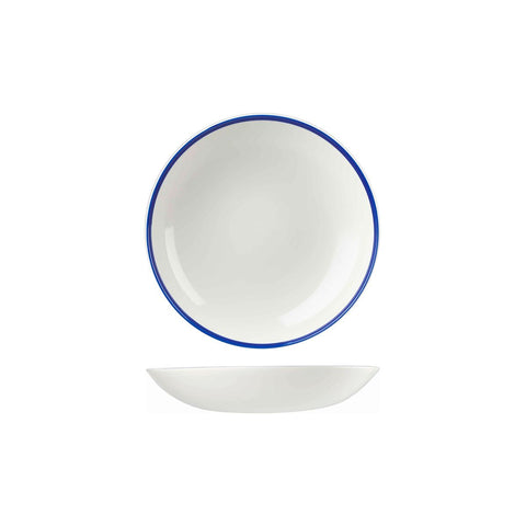 9955218 Churchill Retro Blue Dinnerware Collection Round Coupe Bowl 182mm / 426ml