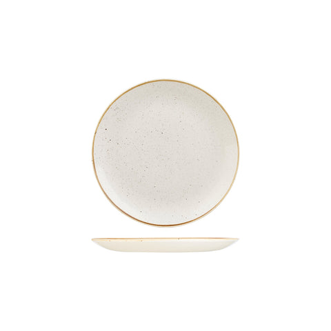 9975116-W Churchill Stonecast Barley White Dinnerware Collection Round Coupe Plate 165mm