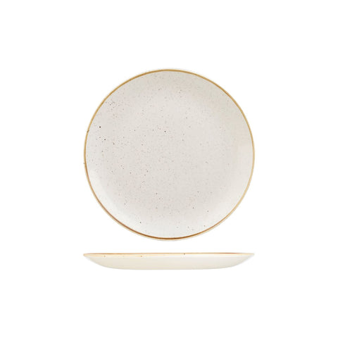 9975122-W Churchill Stonecast Barley White Dinnerware Collection Round Coupe Plate 217mm
