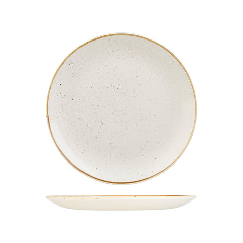 9975126-W Churchill Stonecast Barley White Dinnerware Collection Round Coupe Plate 260mm