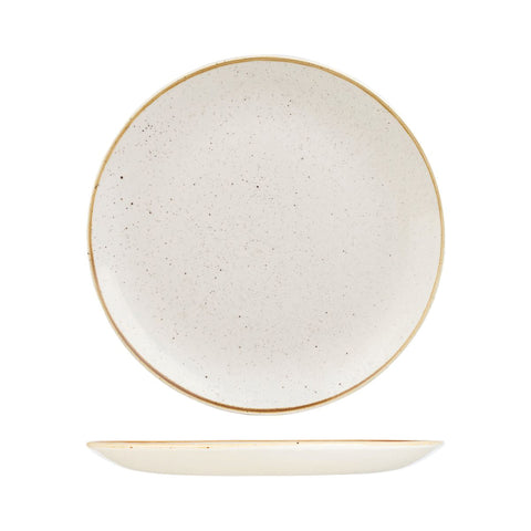 9975129-W Churchill Stonecast Barley White Dinnerware Collection Round Coupe Plate 288mm