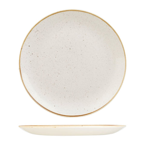 9975131-W Churchill Stonecast Barley White Dinnerware Collection Round Coupe Plate 324mm