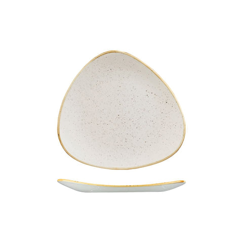 9975323-W Churchill Stonecast Barley White Dinnerware Collection Triangular Plate 229x229mm